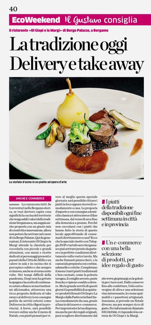 La tradizione oggi Delivery & Take away